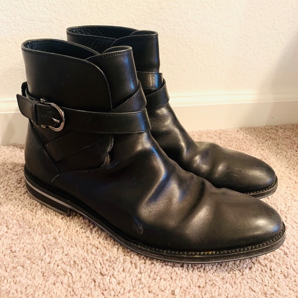 Salvatore Ferragamo Flavio Calf Men Boots Size 10 - Picture 2 of 6